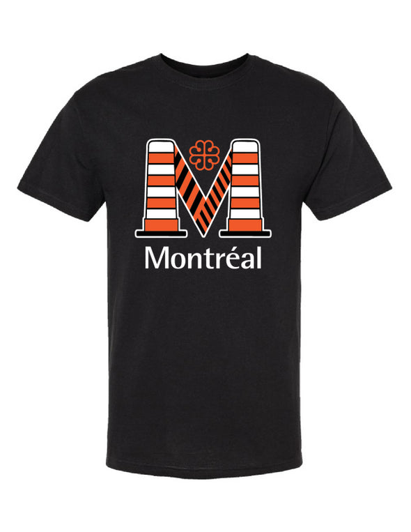 T-shirt noir des cônes de Montréal