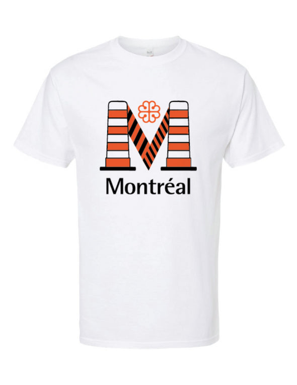 T-shirt blanc des cônes de Montréal